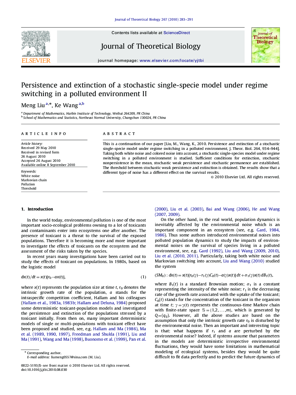 Persistence and extinction of a stochastic single-specie model under regime switching in a polluted environment II