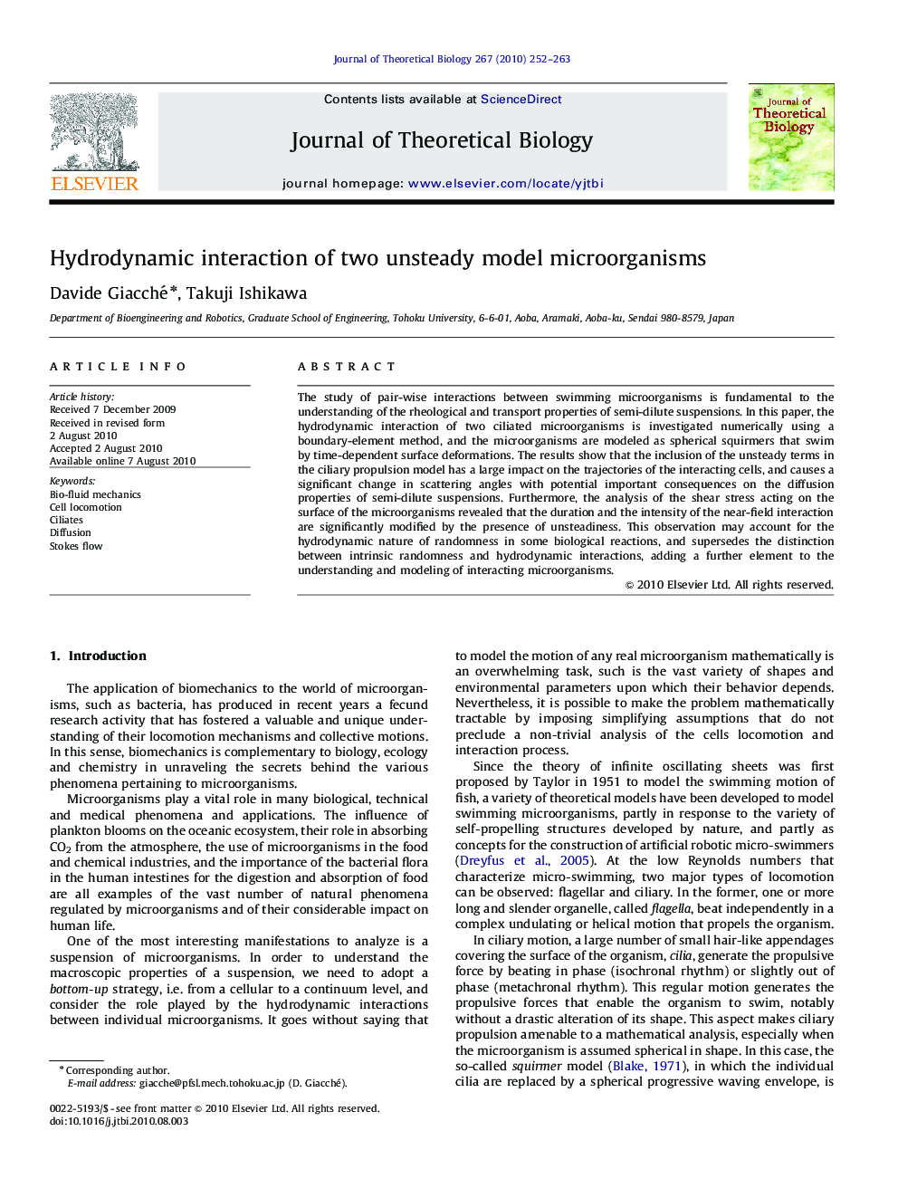 Hydrodynamic interaction of two unsteady model microorganisms