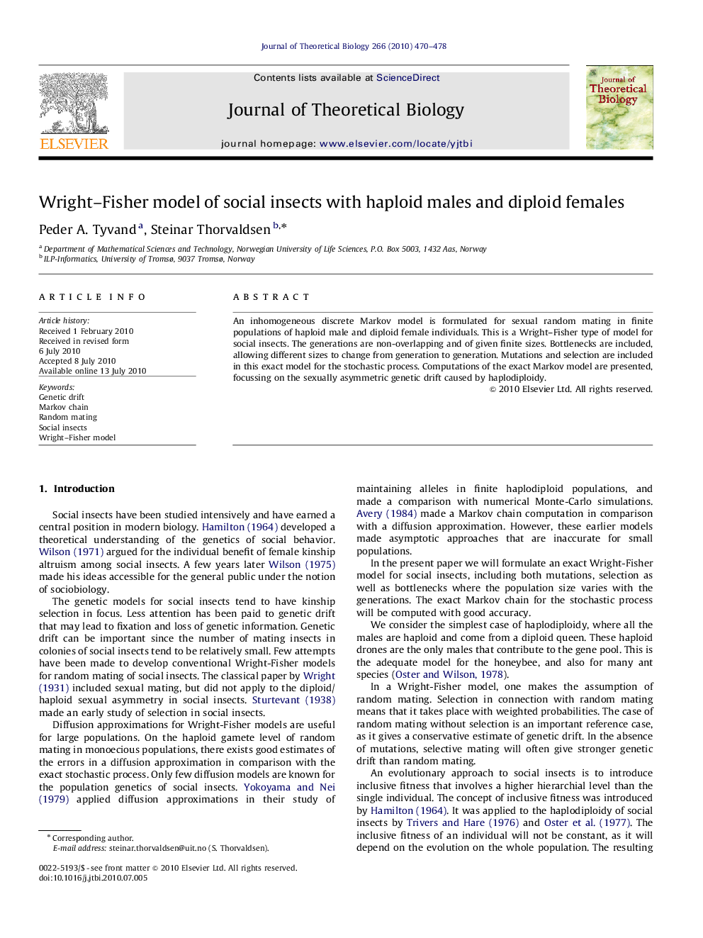 Wright–Fisher model of social insects with haploid males and diploid females