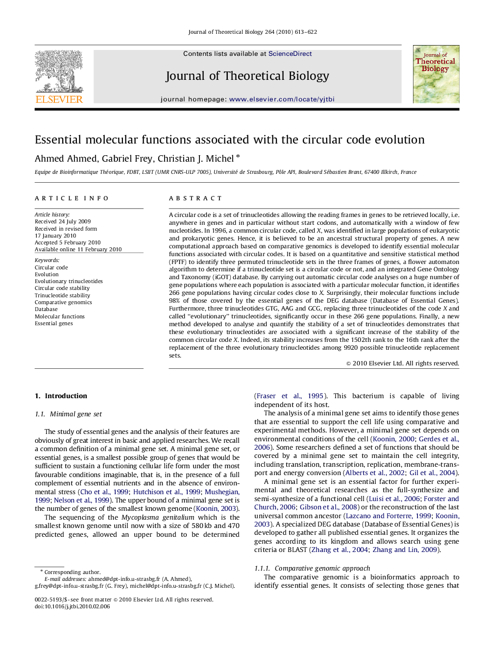 Essential molecular functions associated with the circular code evolution