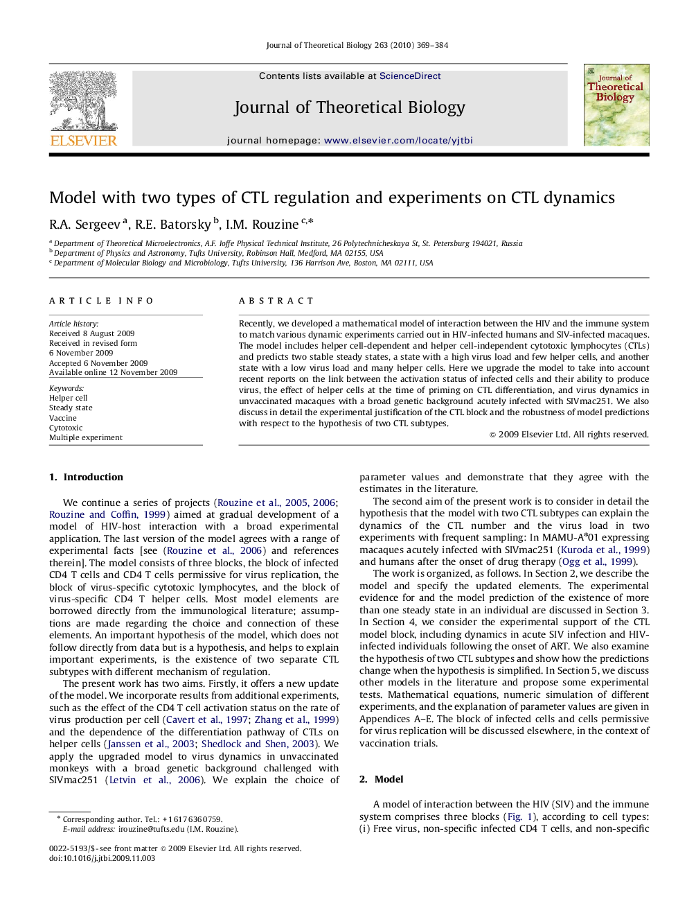 Model with two types of CTL regulation and experiments on CTL dynamics