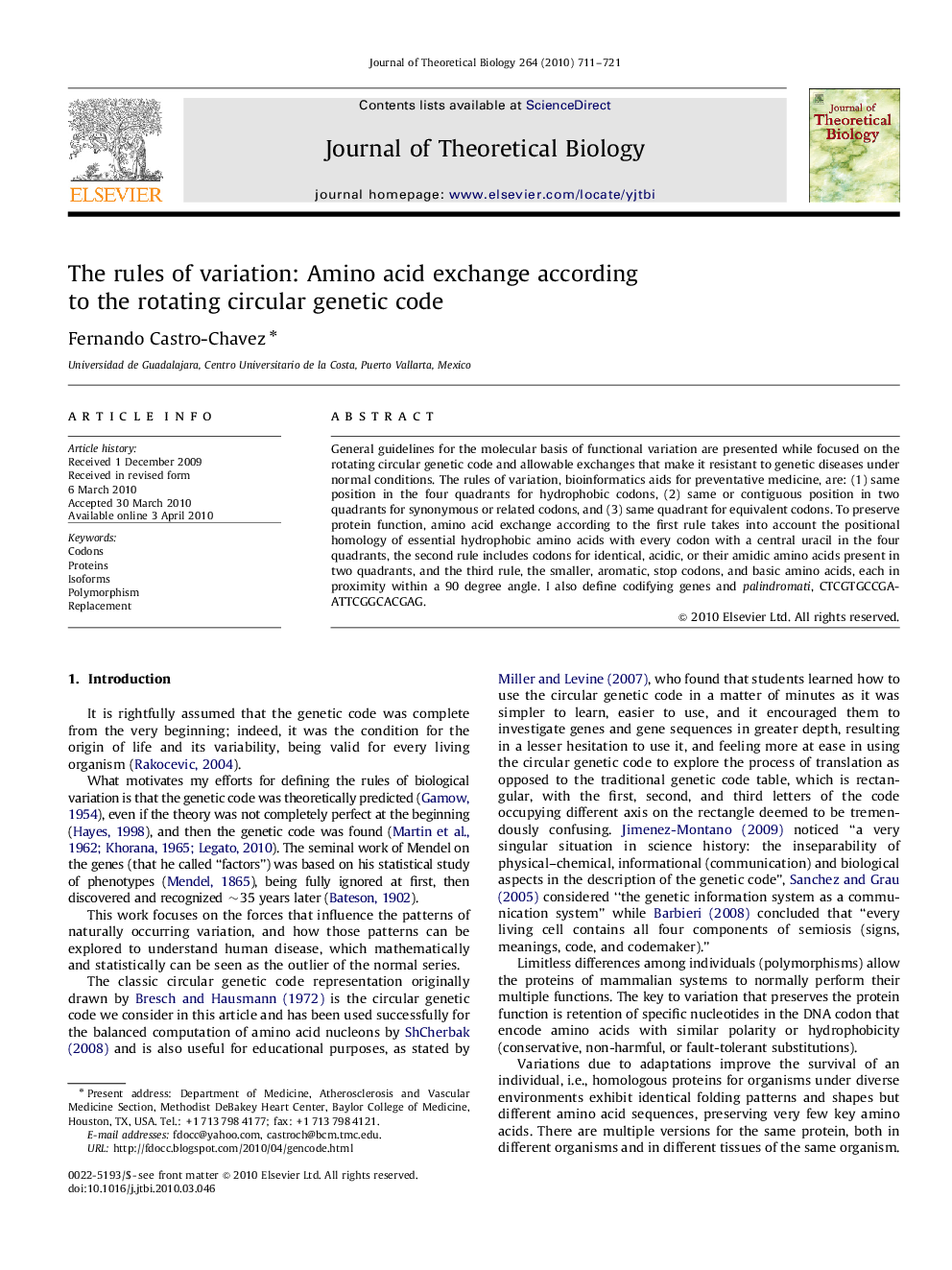 The rules of variation: Amino acid exchange according to the rotating circular genetic code