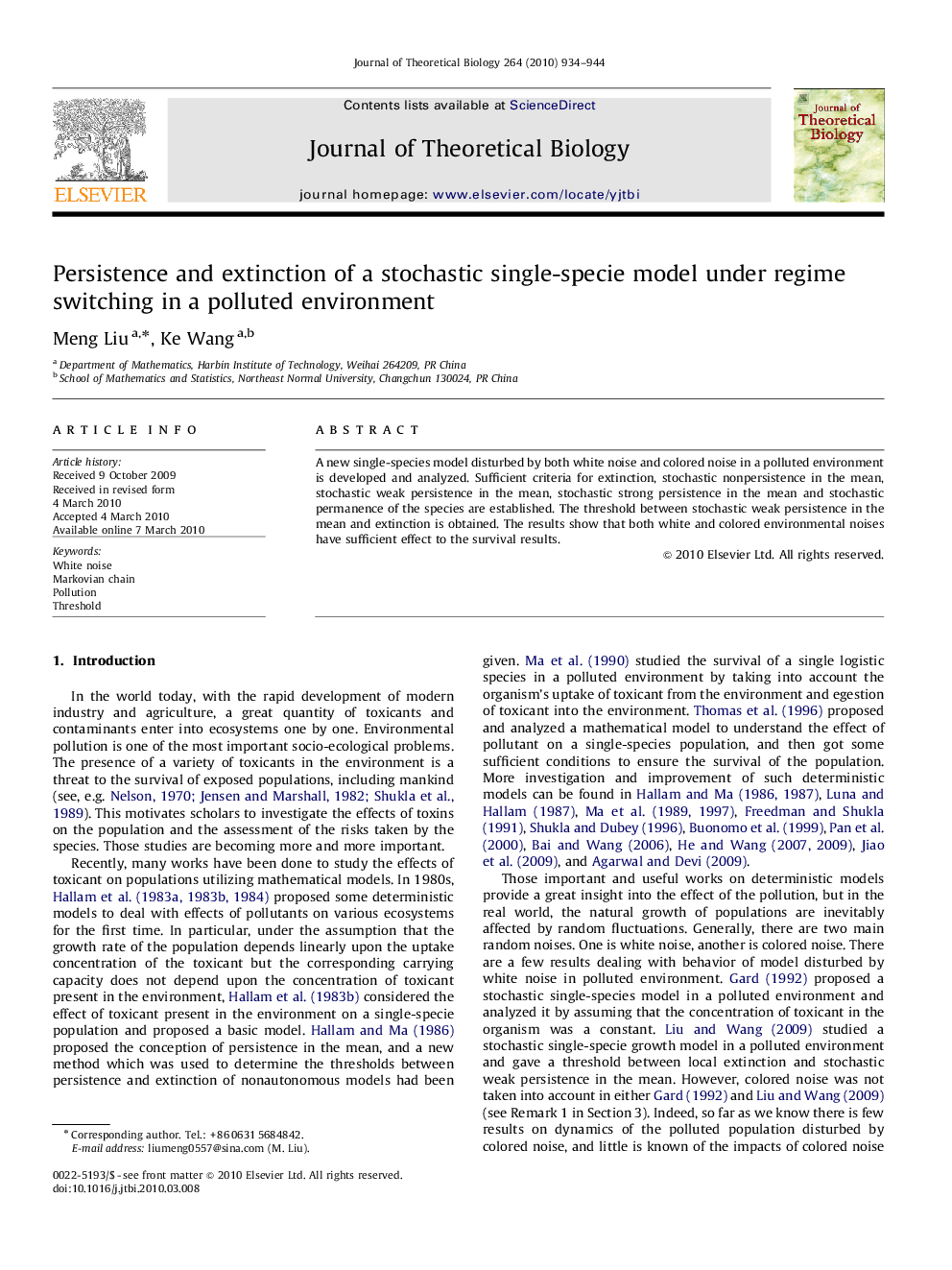 Persistence and extinction of a stochastic single-specie model under regime switching in a polluted environment