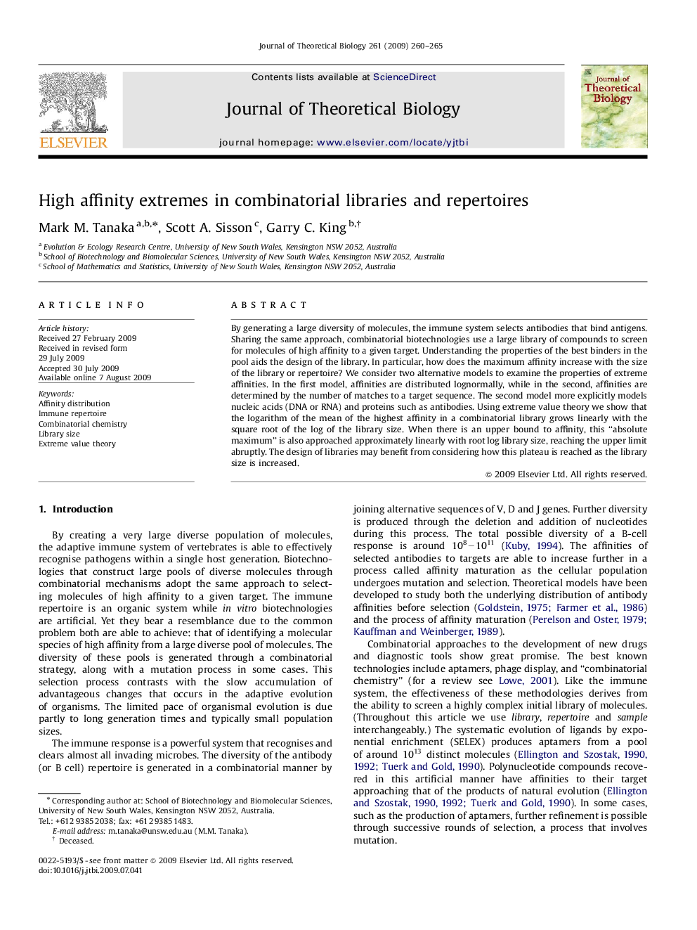 High affinity extremes in combinatorial libraries and repertoires