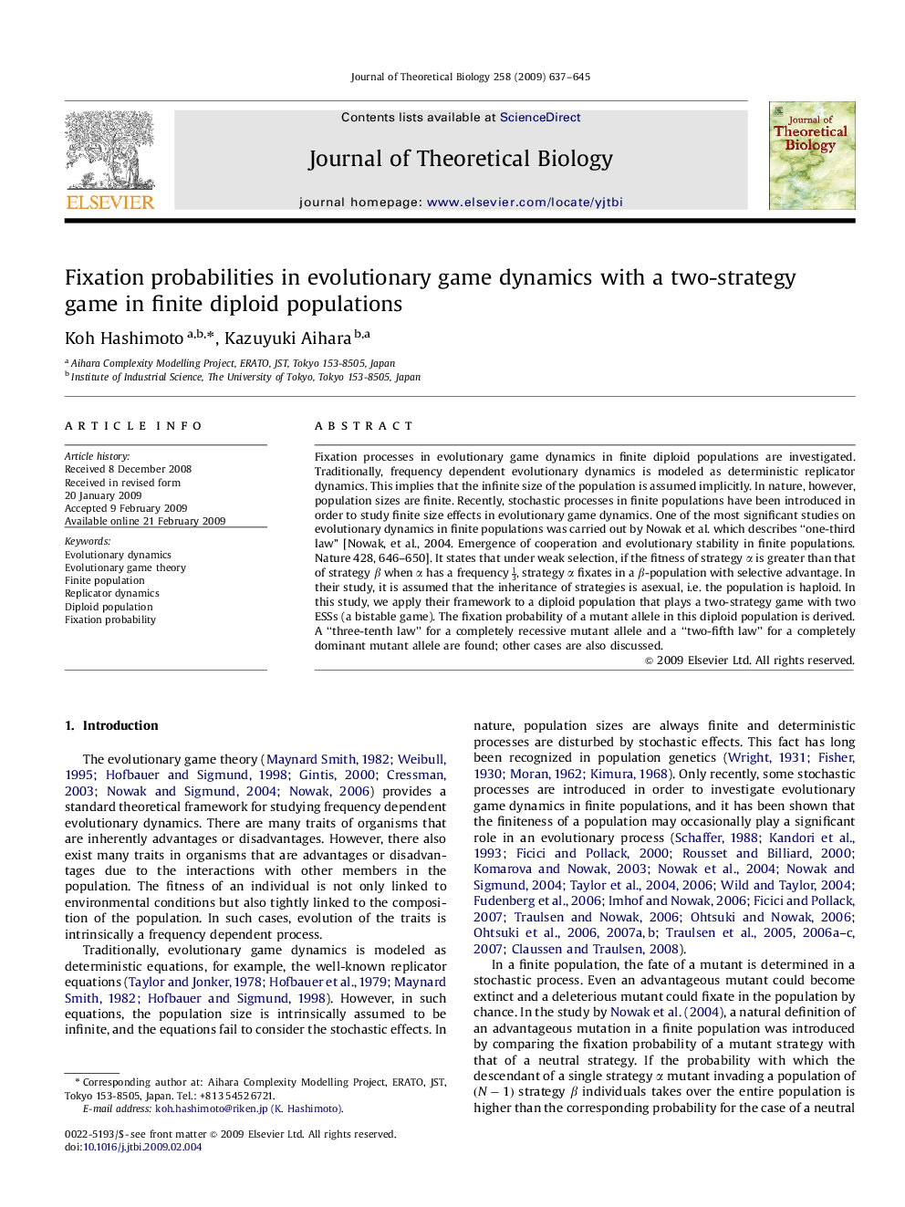 Fixation probabilities in evolutionary game dynamics with a two-strategy game in finite diploid populations