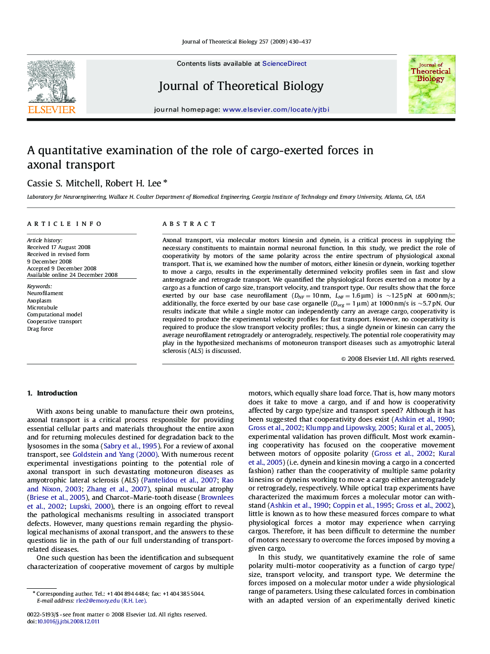 A quantitative examination of the role of cargo-exerted forces in axonal transport