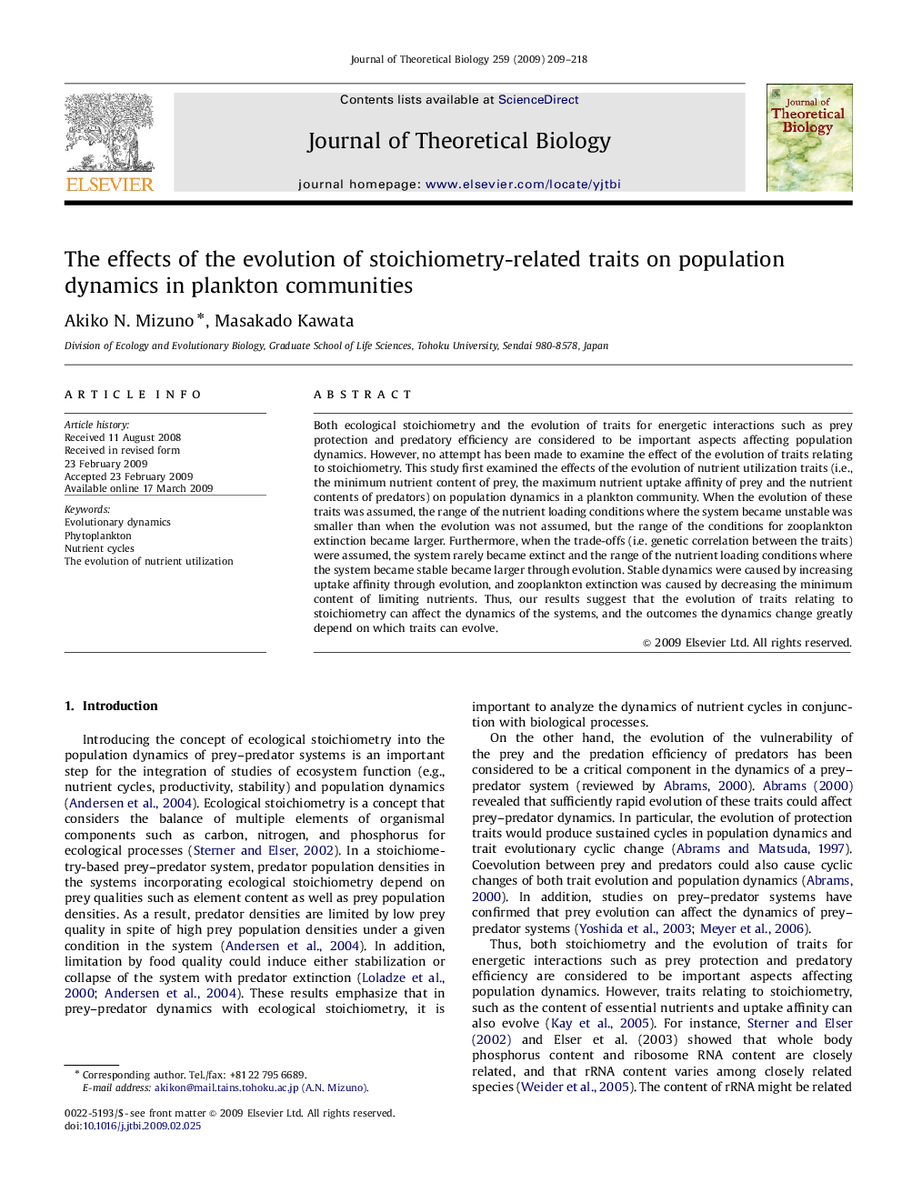 The effects of the evolution of stoichiometry-related traits on population dynamics in plankton communities