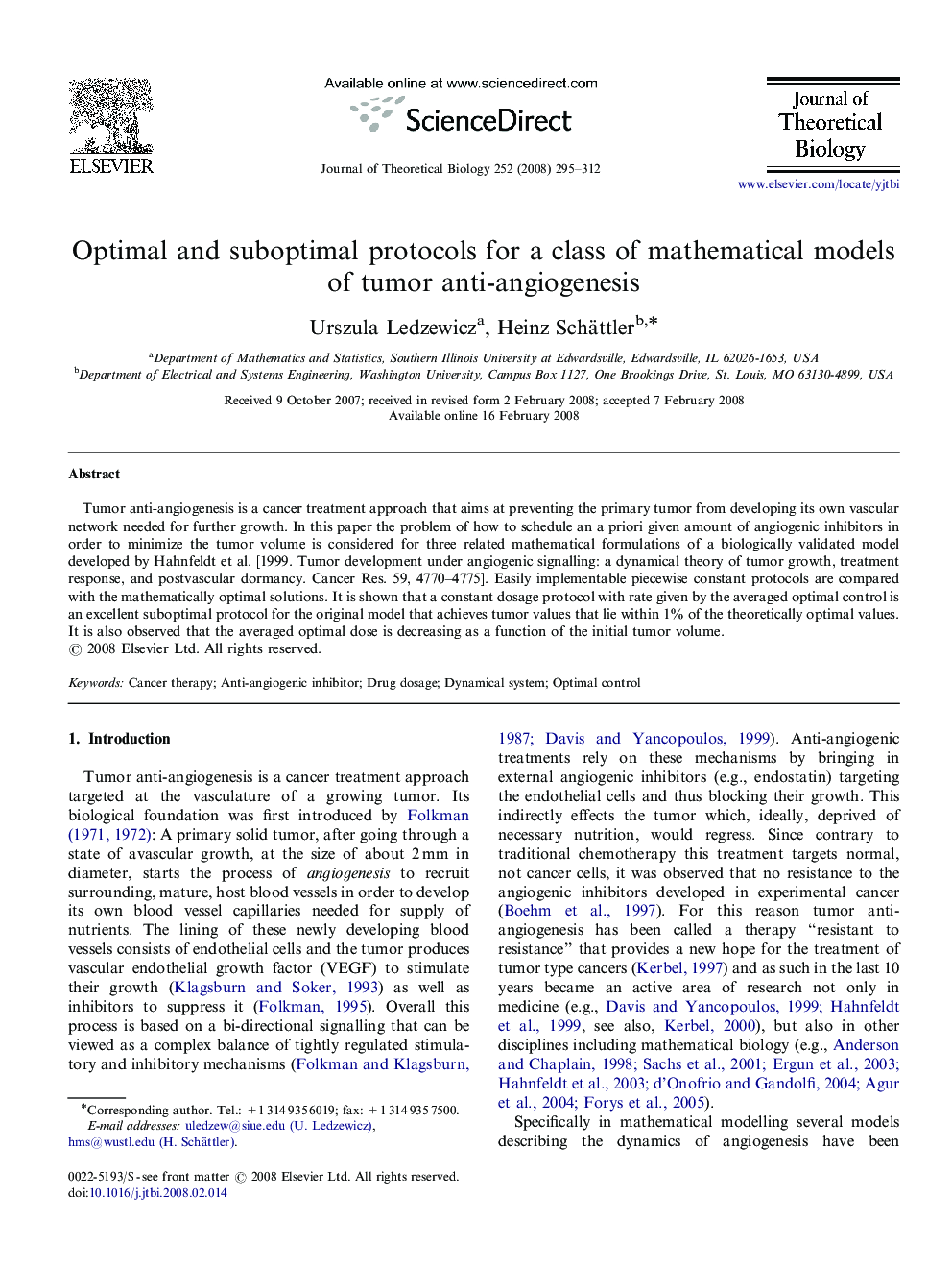 Optimal and suboptimal protocols for a class of mathematical models of tumor anti-angiogenesis