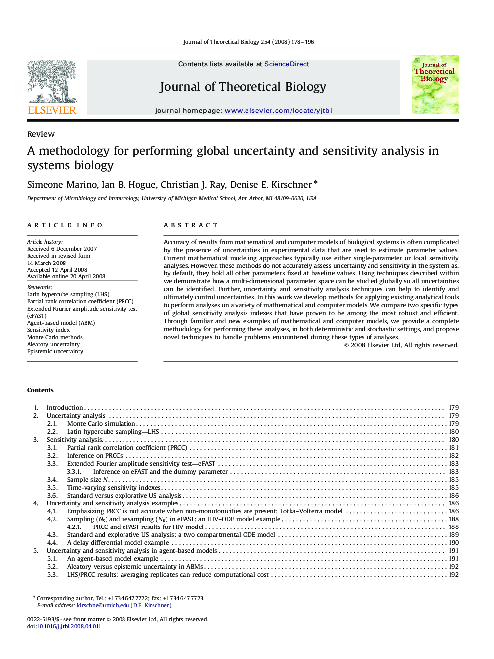 A methodology for performing global uncertainty and sensitivity analysis in systems biology