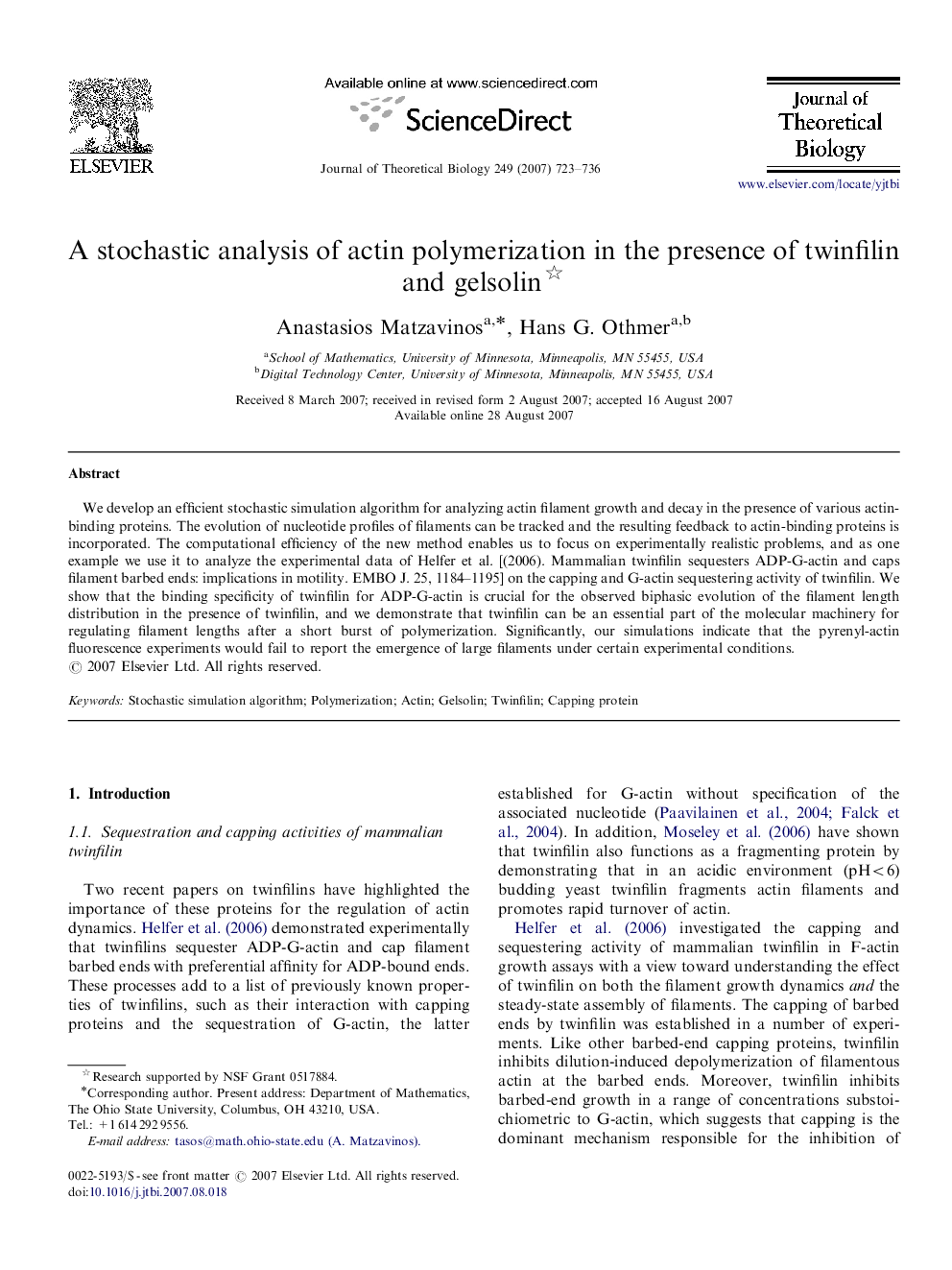 A stochastic analysis of actin polymerization in the presence of twinfilin and gelsolin