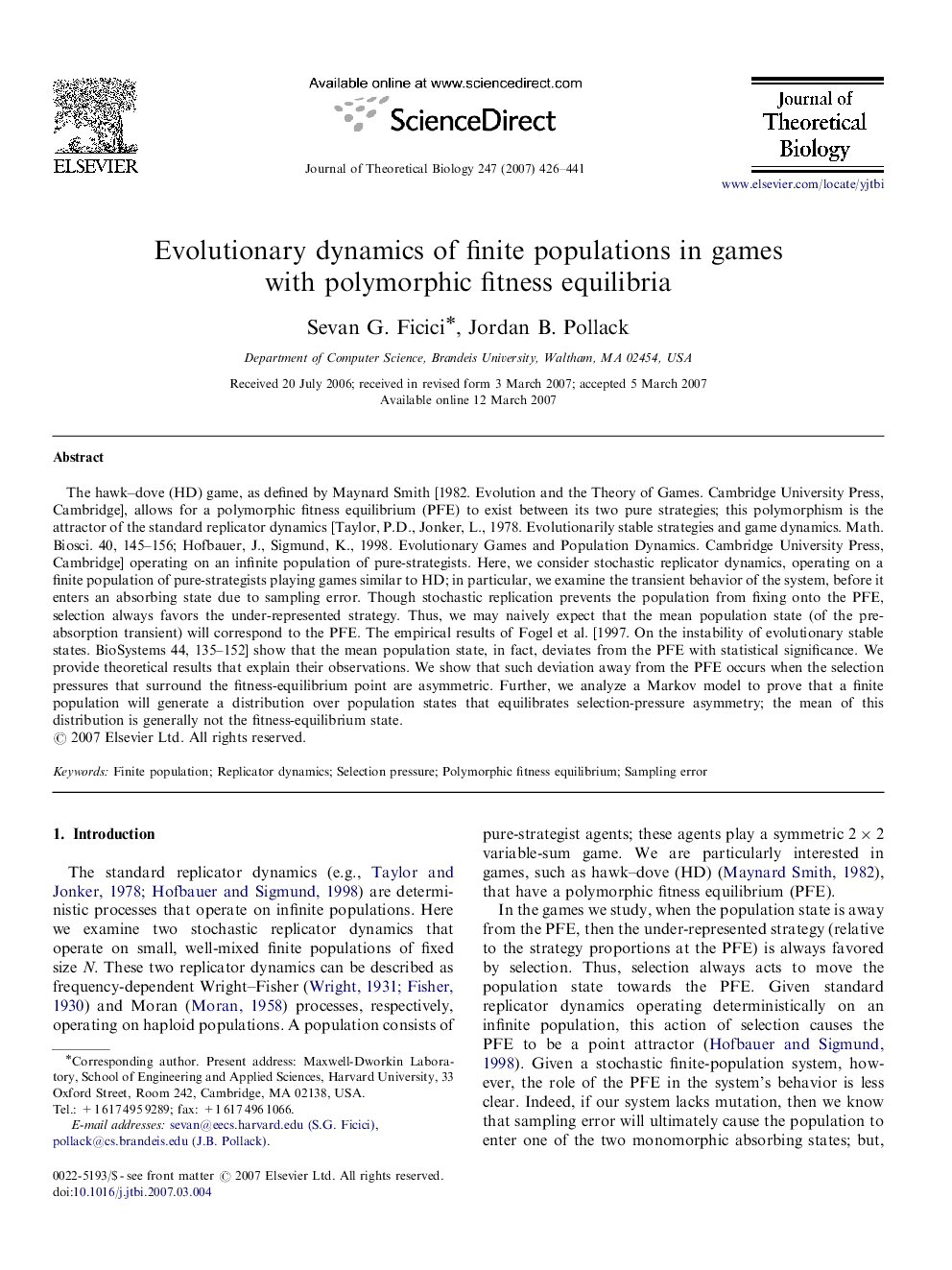 Evolutionary dynamics of finite populations in games with polymorphic fitness equilibria