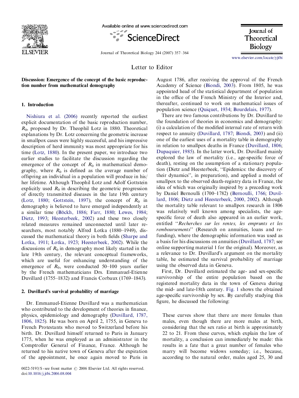 Discussion: Emergence of the concept of the basic reproduction number from mathematical demography