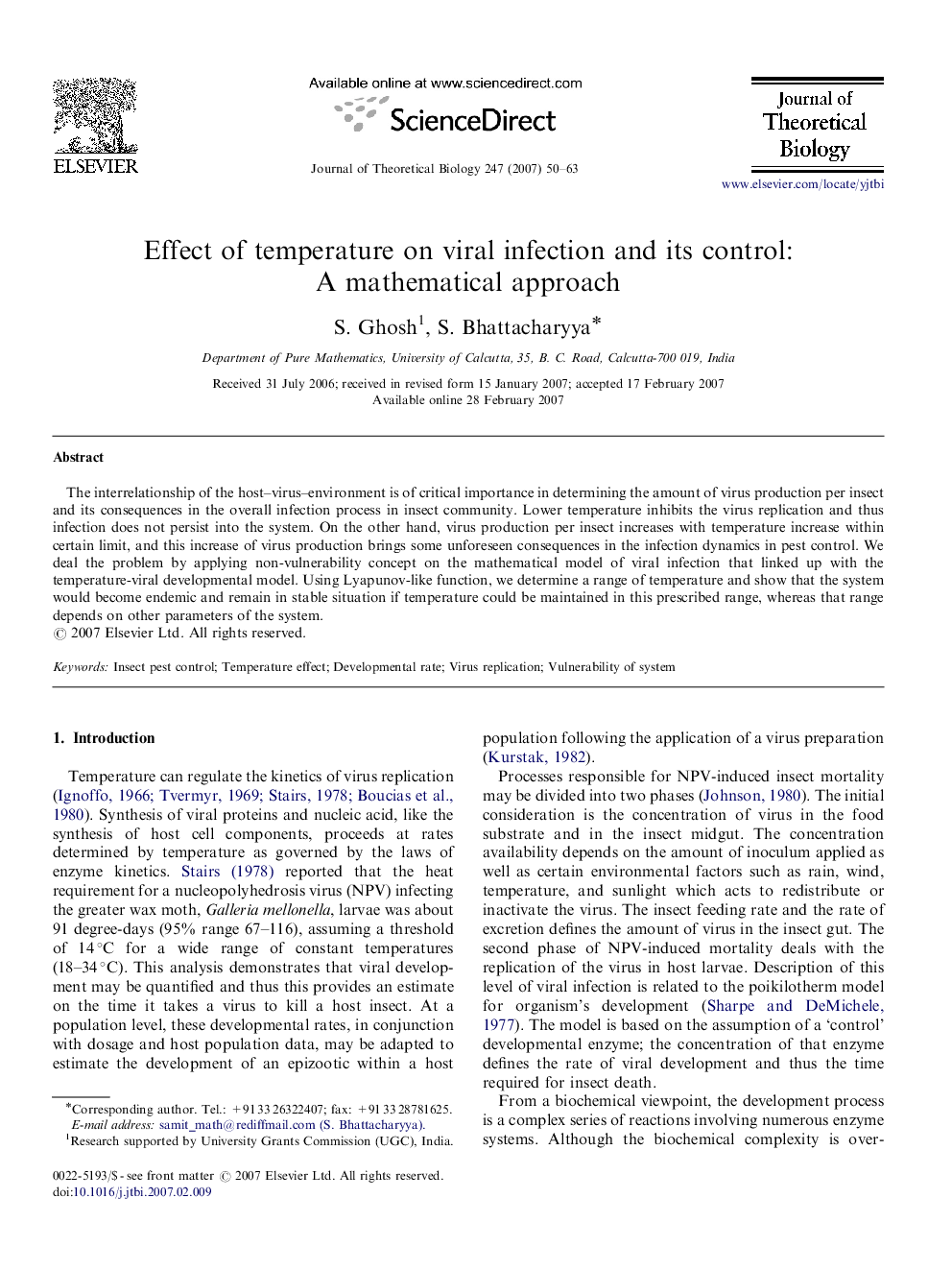 Effect of temperature on viral infection and its control: A mathematical approach