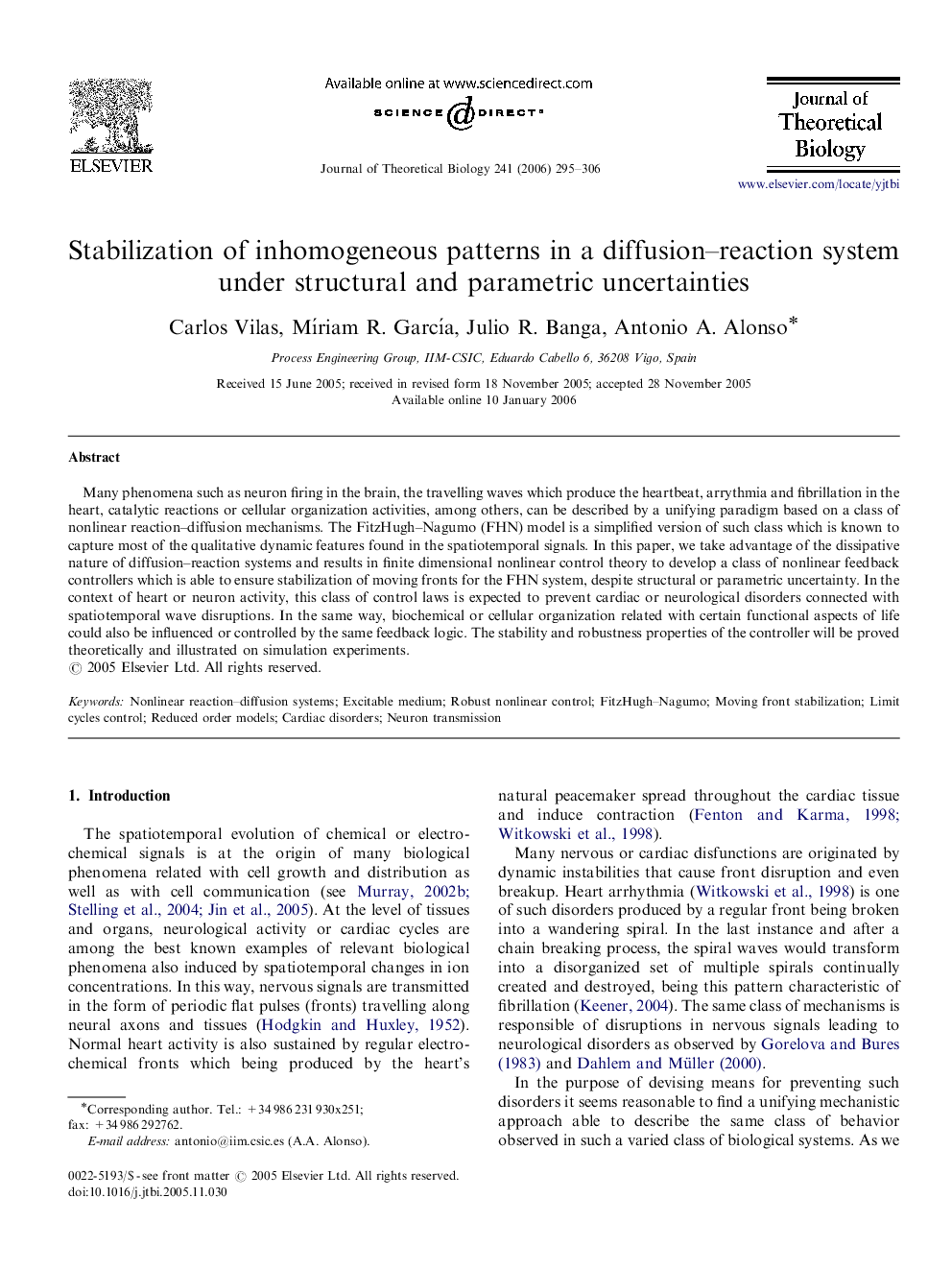 Stabilization of inhomogeneous patterns in a diffusion-reaction system under structural and parametric uncertainties