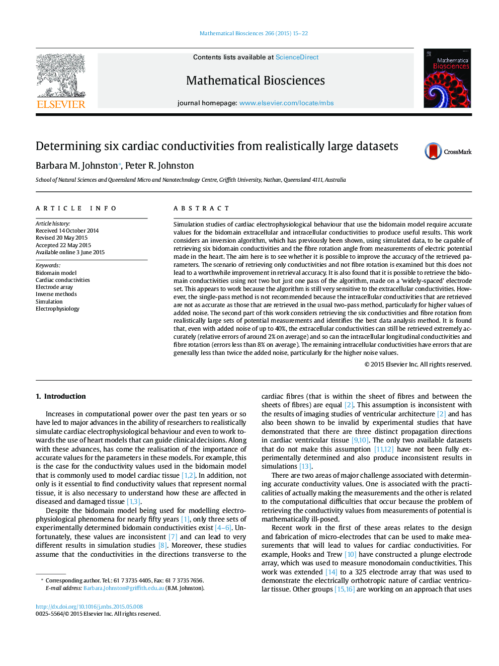 Determining six cardiac conductivities from realistically large datasets