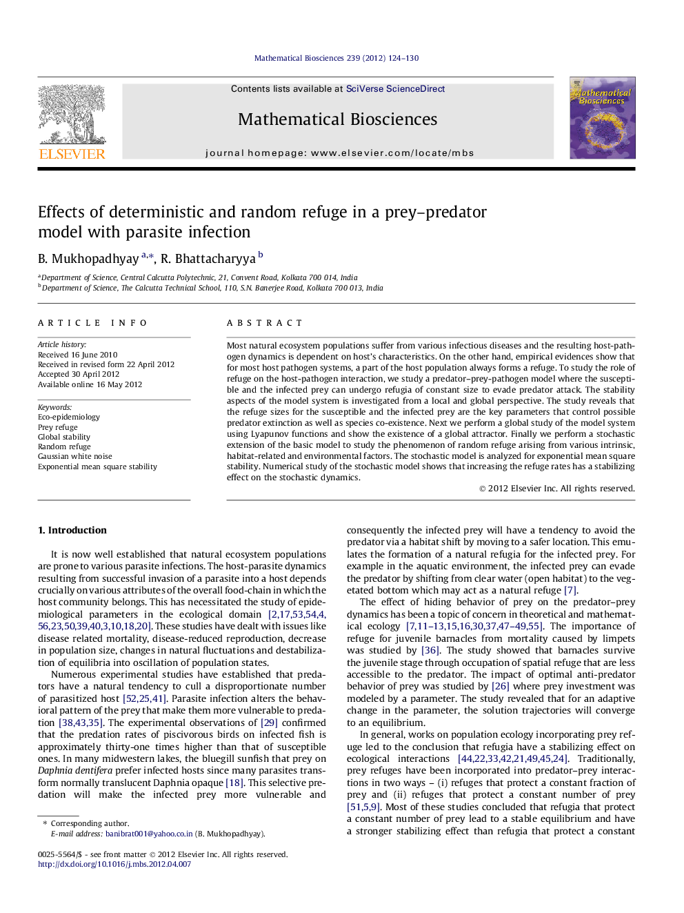 Effects of deterministic and random refuge in a prey–predator model with parasite infection