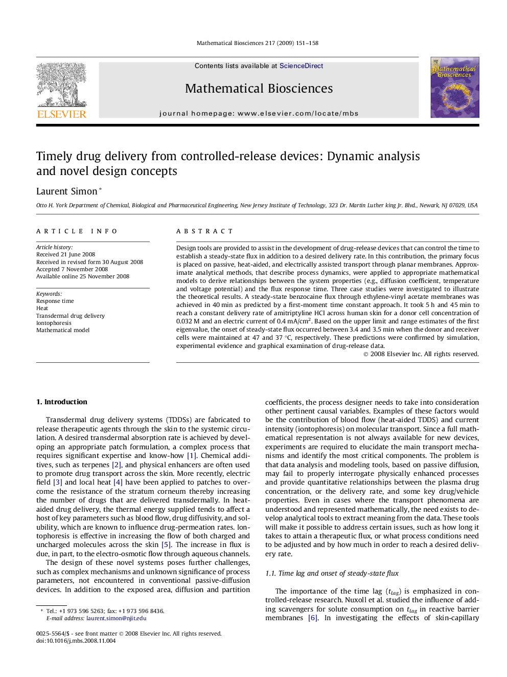 Timely drug delivery from controlled-release devices: Dynamic analysis and novel design concepts