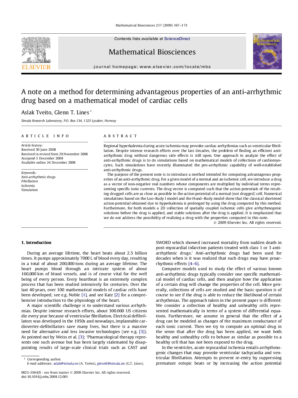 A note on a method for determining advantageous properties of an anti-arrhythmic drug based on a mathematical model of cardiac cells