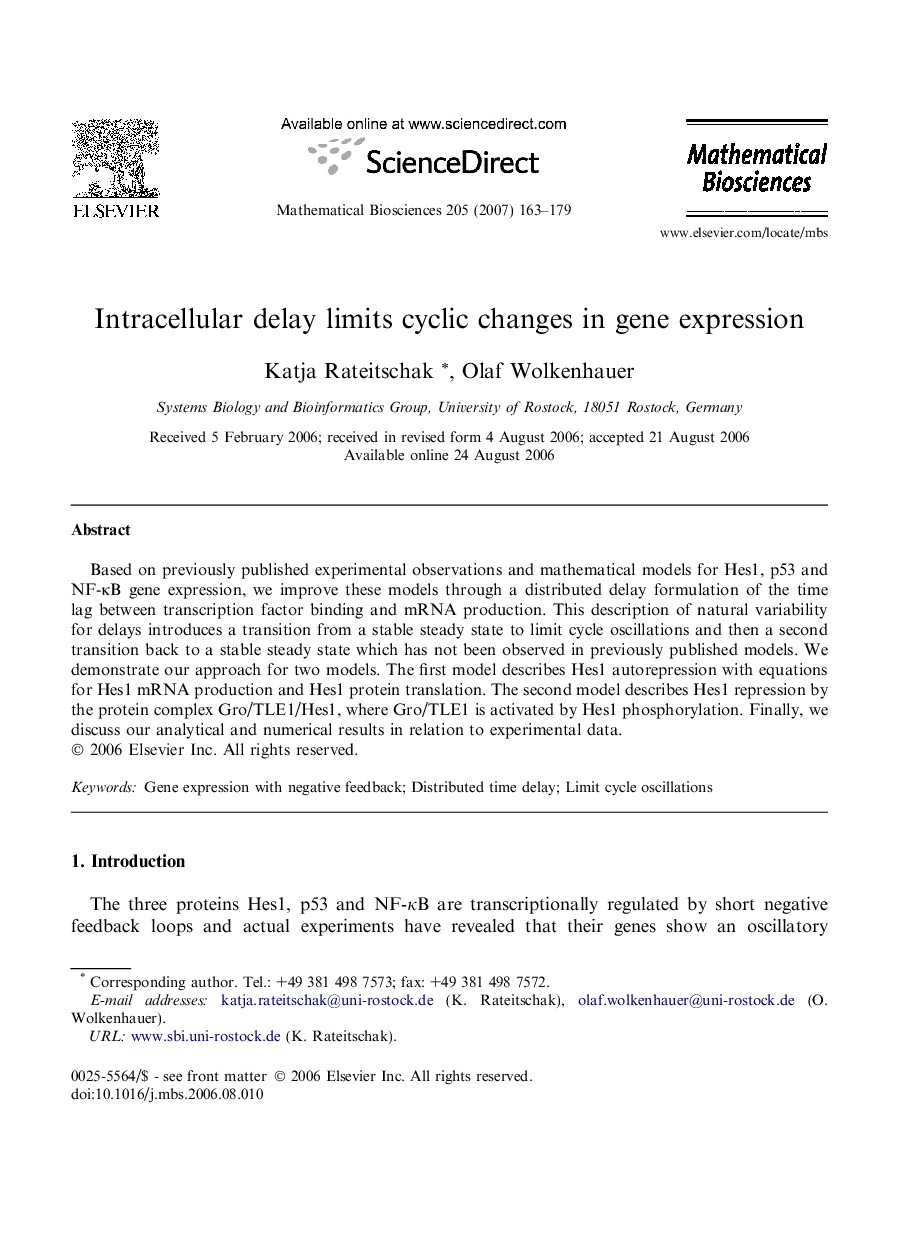 Intracellular delay limits cyclic changes in gene expression