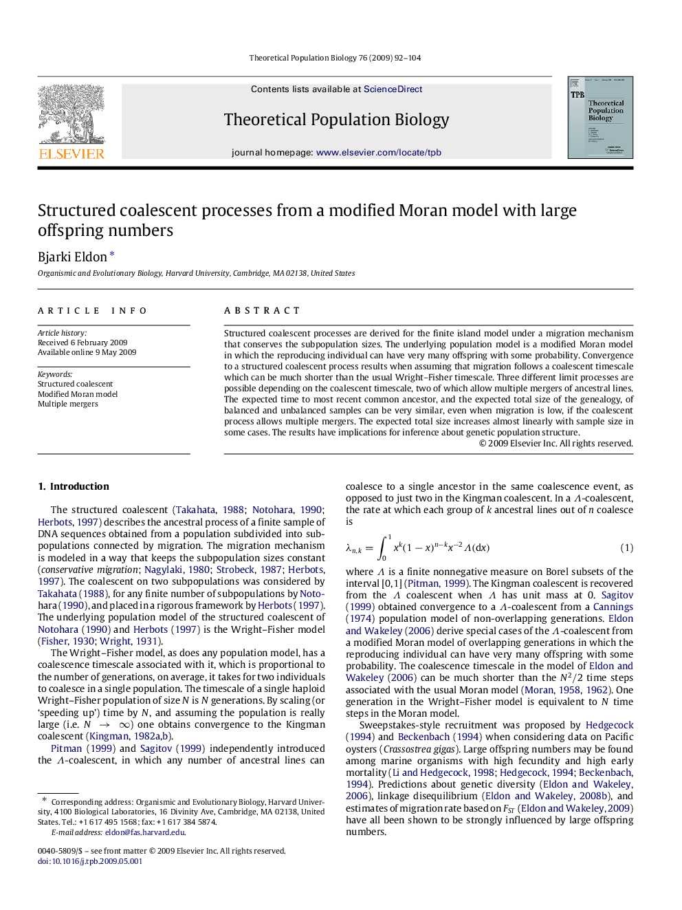 Structured coalescent processes from a modified Moran model with large offspring numbers