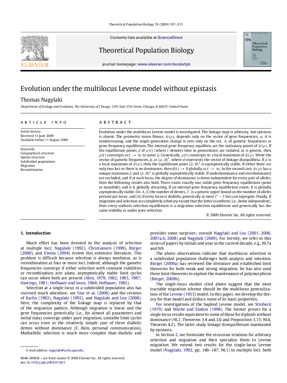 Evolution under the multilocus Levene model without epistasis