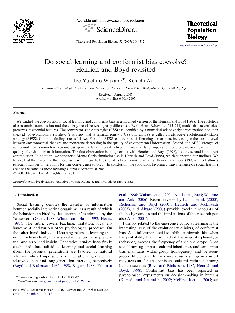 Do social learning and conformist bias coevolve? Henrich and Boyd revisited