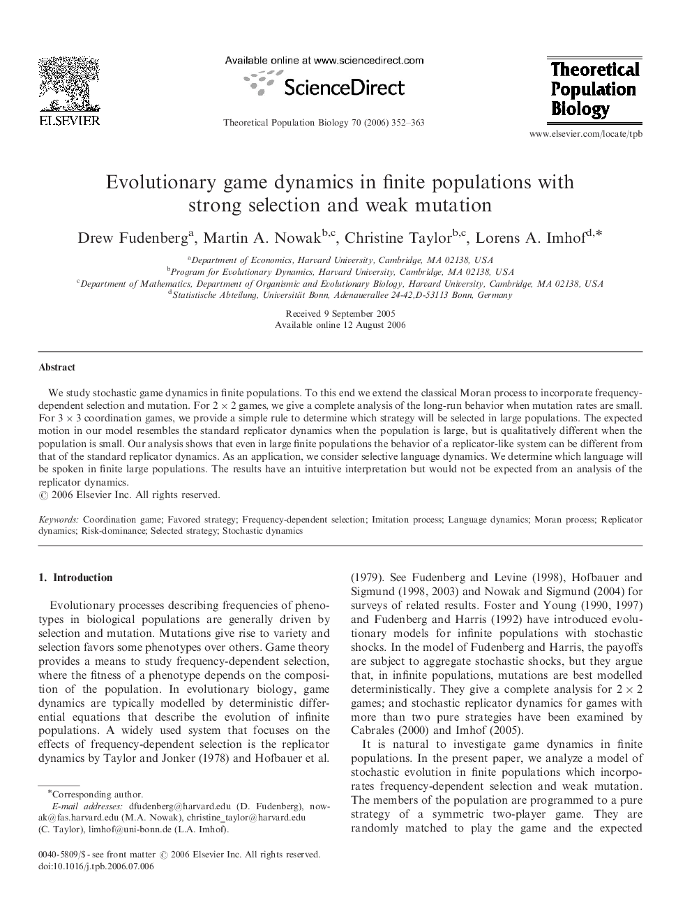 Evolutionary game dynamics in finite populations with strong selection and weak mutation