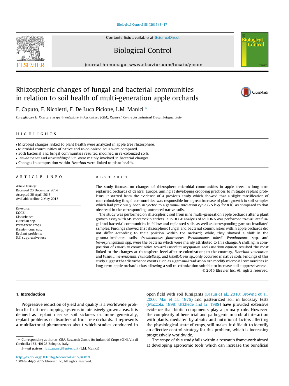 Rhizospheric changes of fungal and bacterial communities in relation to soil health of multi-generation apple orchards