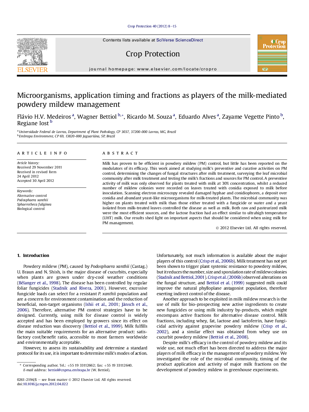 Microorganisms, application timing and fractions as players of the milk-mediated powdery mildew management