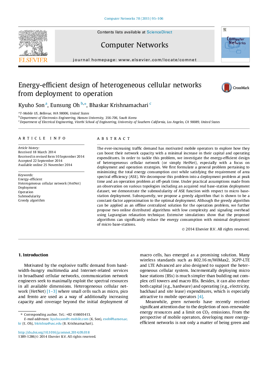 Energy-efficient design of heterogeneous cellular networks from deployment to operation