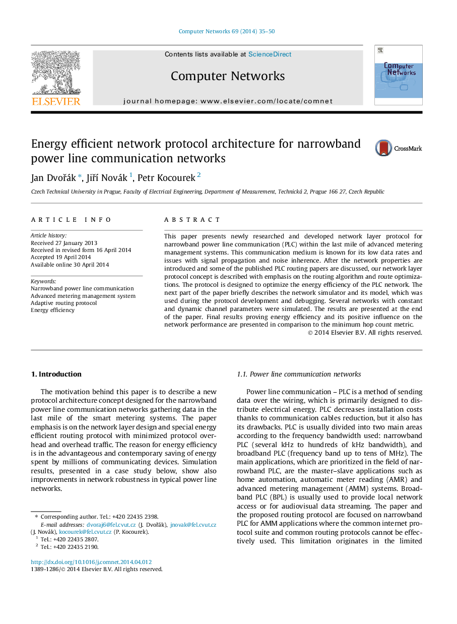 Energy efficient network protocol architecture for narrowband power line communication networks