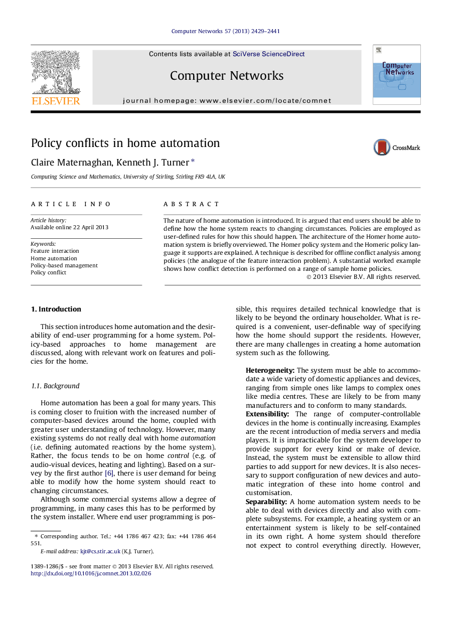 Policy conflicts in home automation