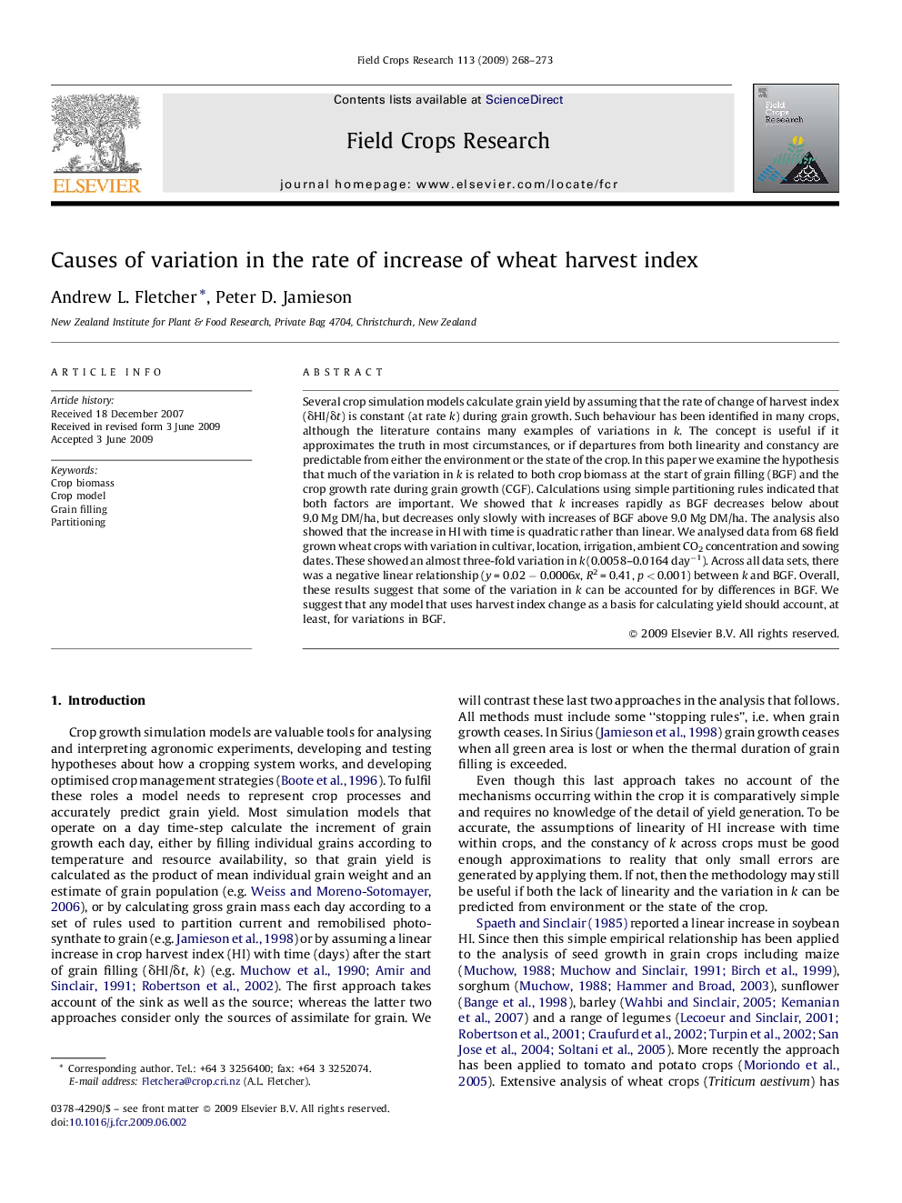 Causes of variation in the rate of increase of wheat harvest index