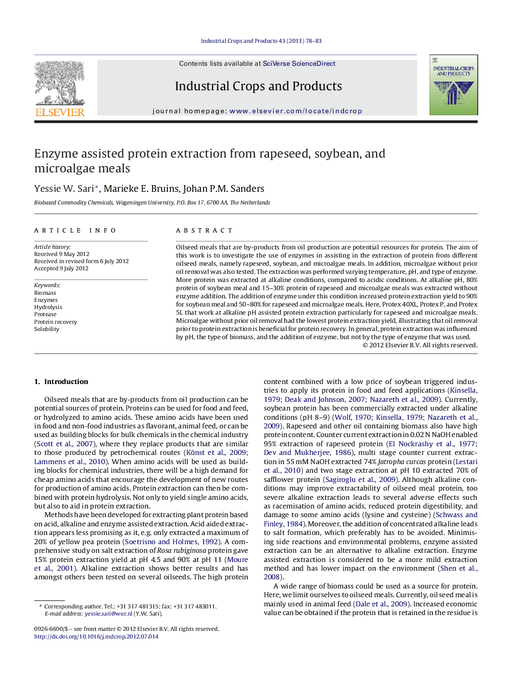 Enzyme assisted protein extraction from rapeseed, soybean, and microalgae meals