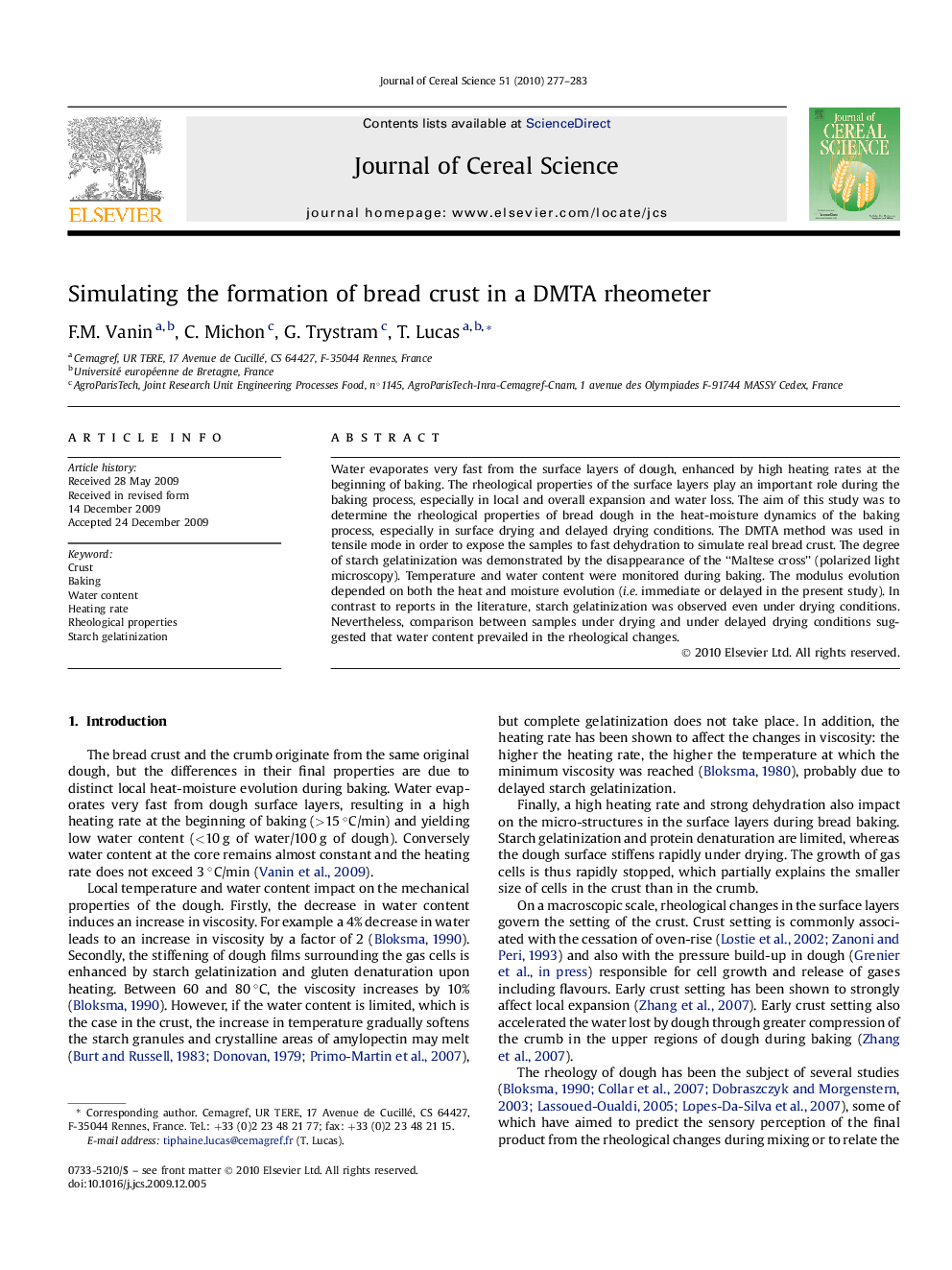 Simulating the formation of bread crust in a DMTA rheometer