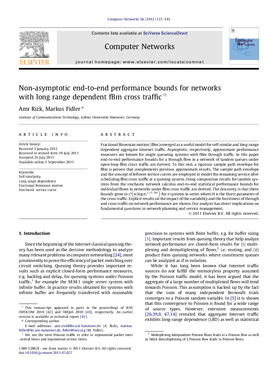 Non-asymptotic end-to-end performance bounds for networks with long range dependent fBm cross traffic 