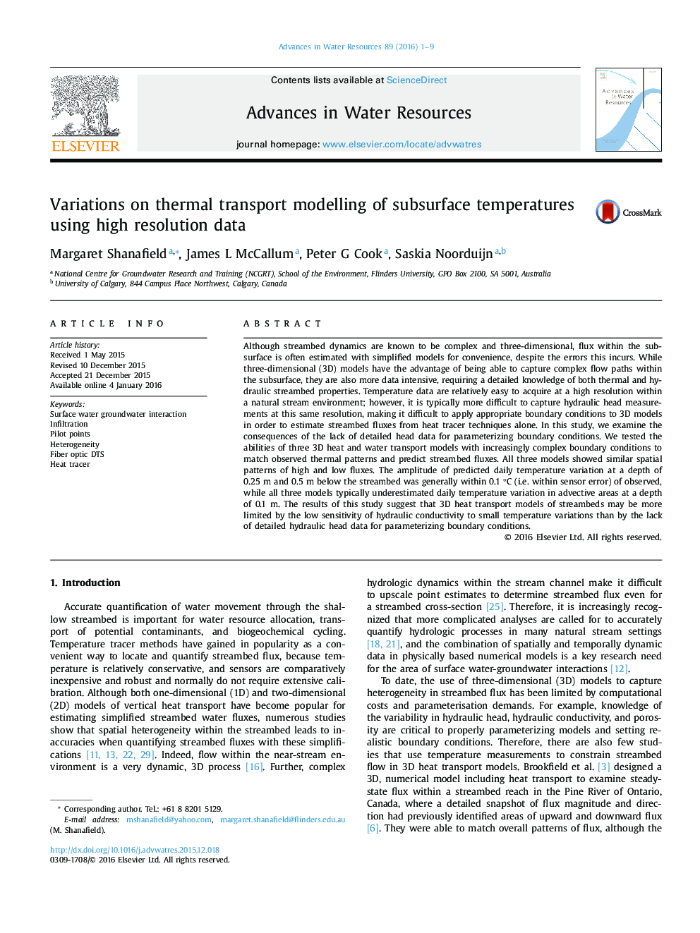 Variations on thermal transport modelling of subsurface temperatures using high resolution data