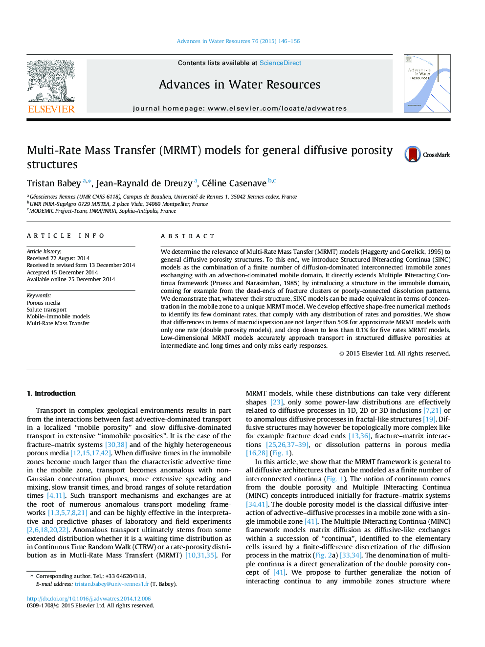 Multi-Rate Mass Transfer (MRMT) models for general diffusive porosity structures