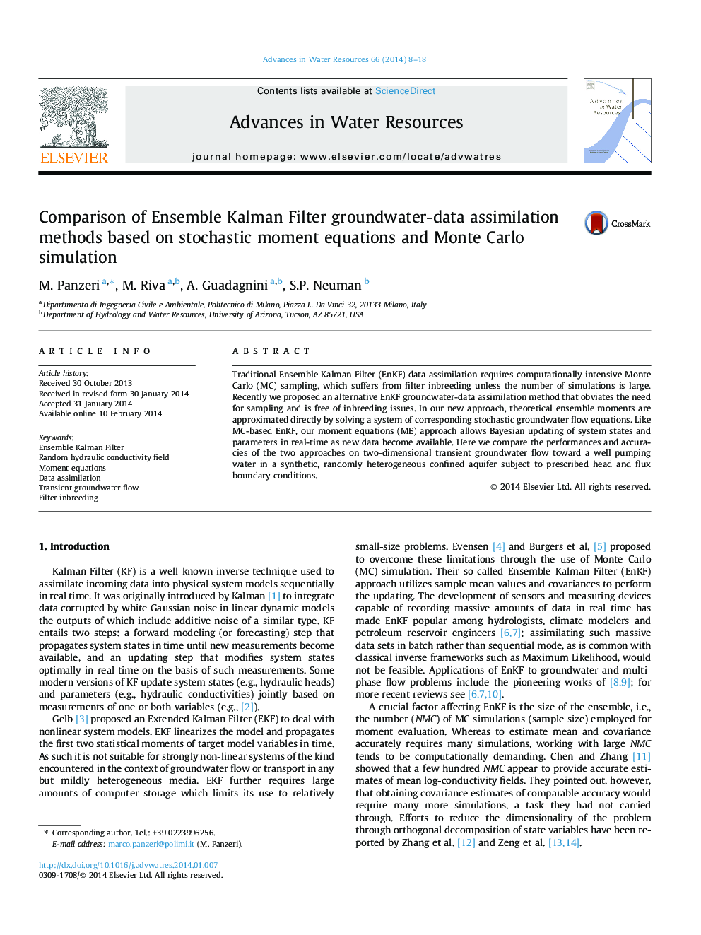 Comparison of Ensemble Kalman Filter groundwater-data assimilation methods based on stochastic moment equations and Monte Carlo simulation