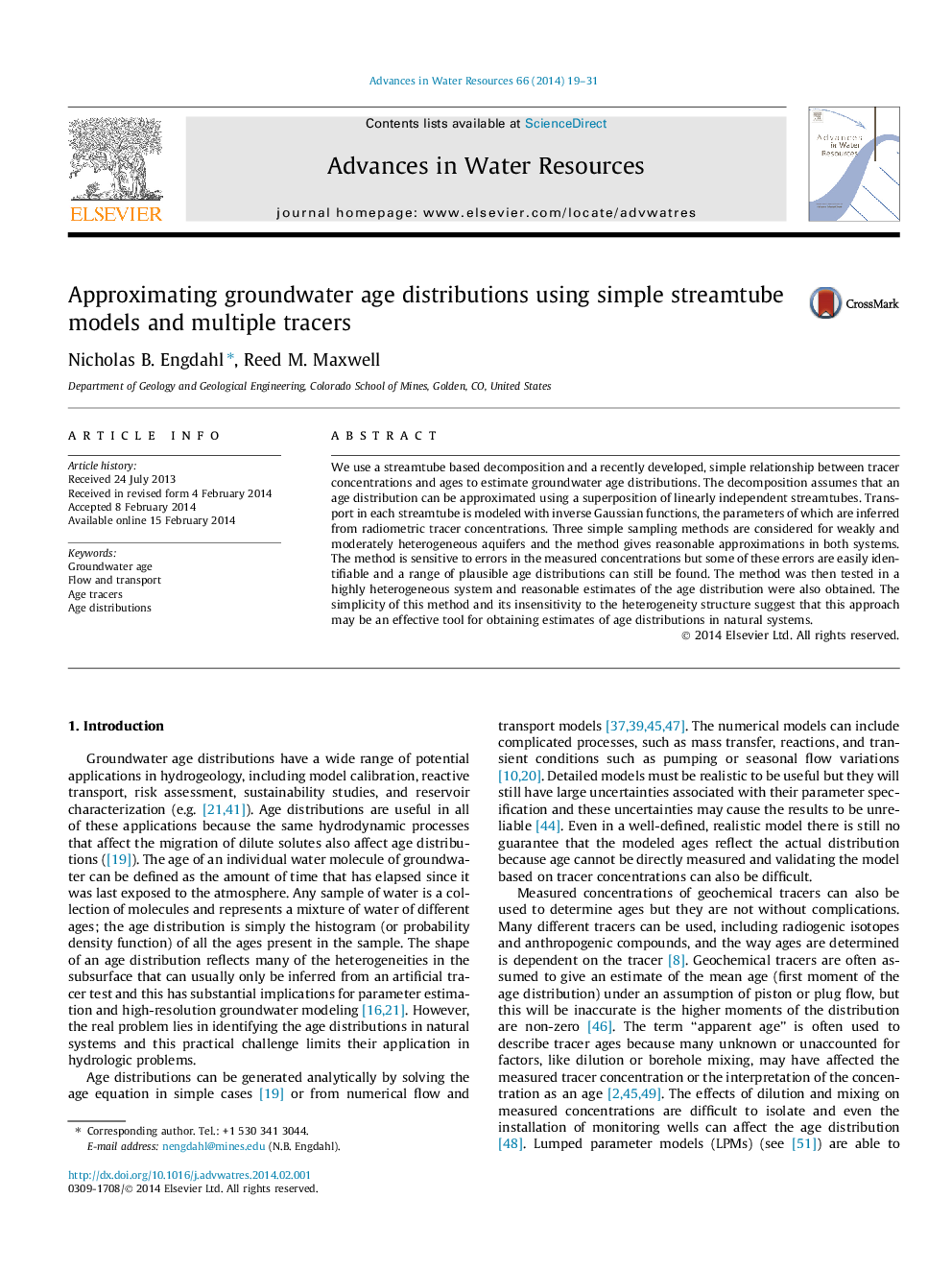 Approximating groundwater age distributions using simple streamtube models and multiple tracers