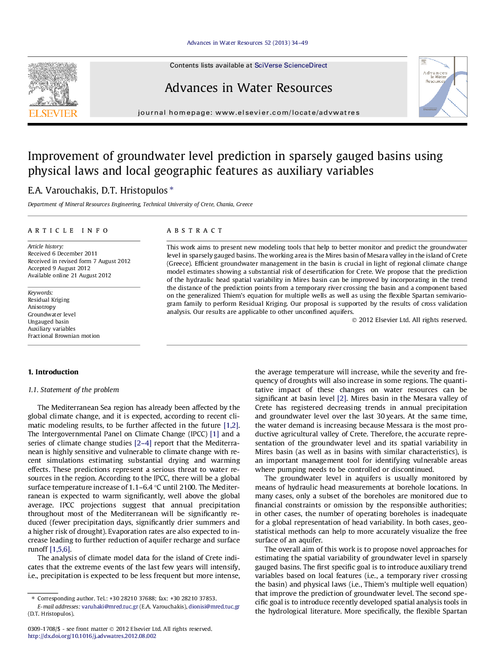 Improvement of groundwater level prediction in sparsely gauged basins using physical laws and local geographic features as auxiliary variables