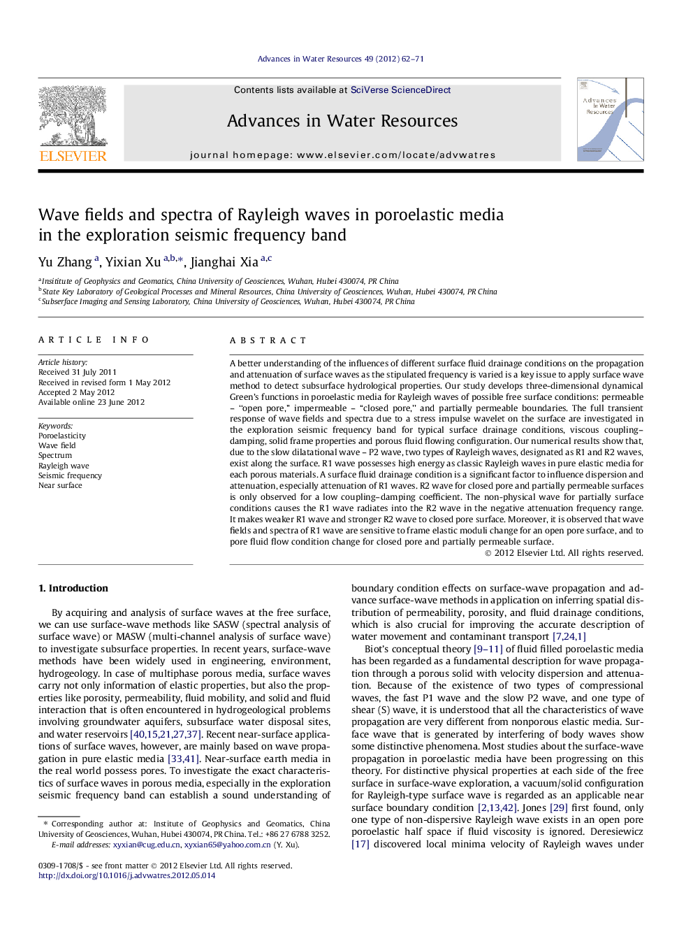 Wave fields and spectra of Rayleigh waves in poroelastic media in the exploration seismic frequency band