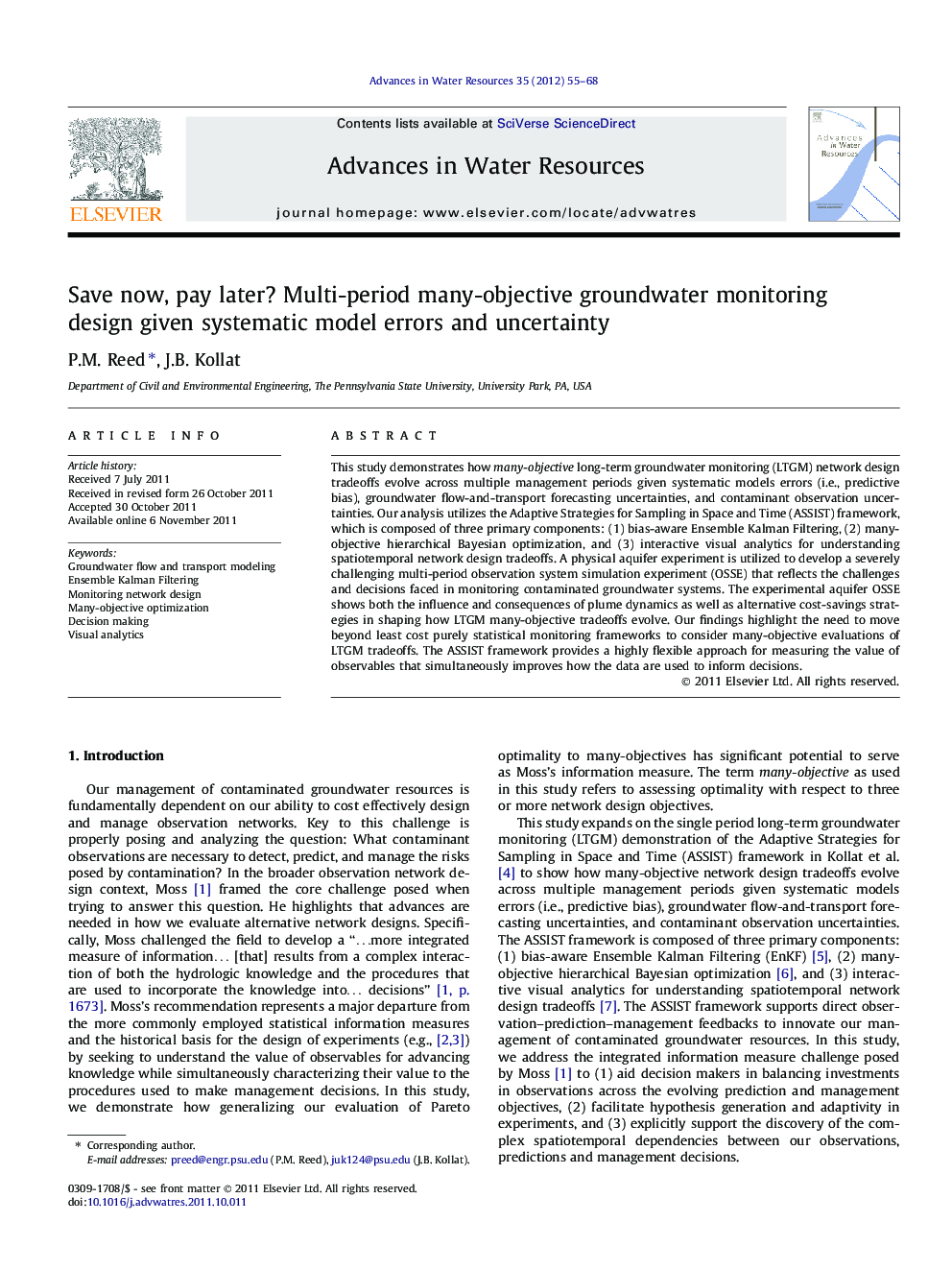 Save now, pay later? Multi-period many-objective groundwater monitoring design given systematic model errors and uncertainty