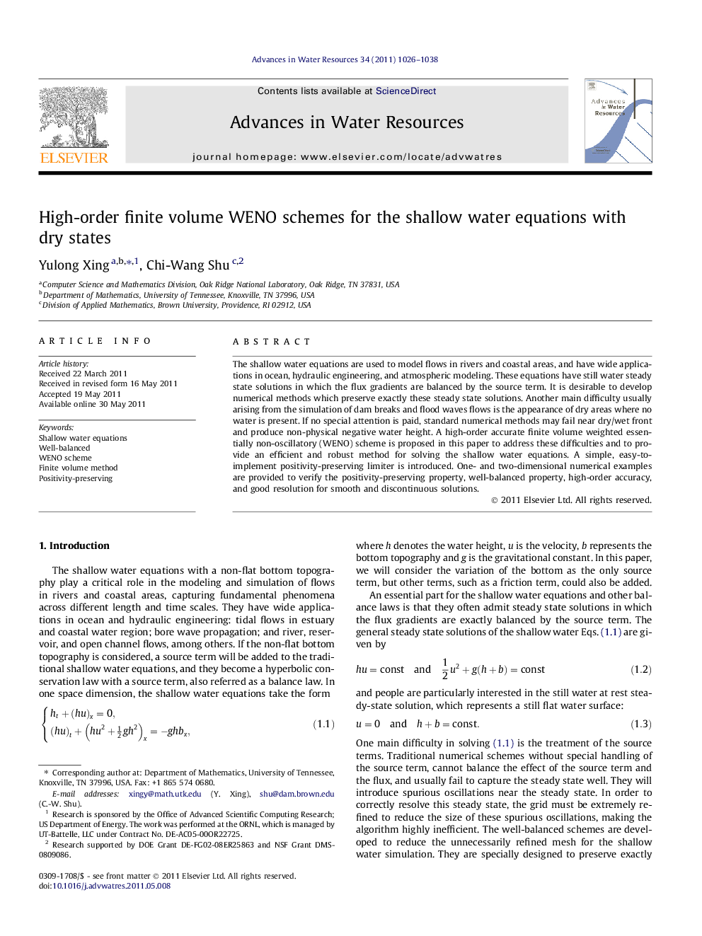 High-order finite volume WENO schemes for the shallow water equations with dry states