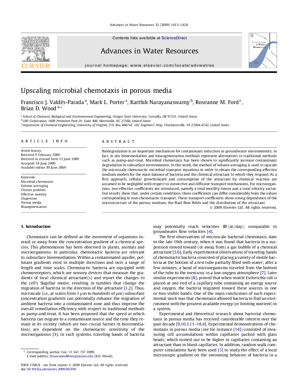 Upscaling microbial chemotaxis in porous media