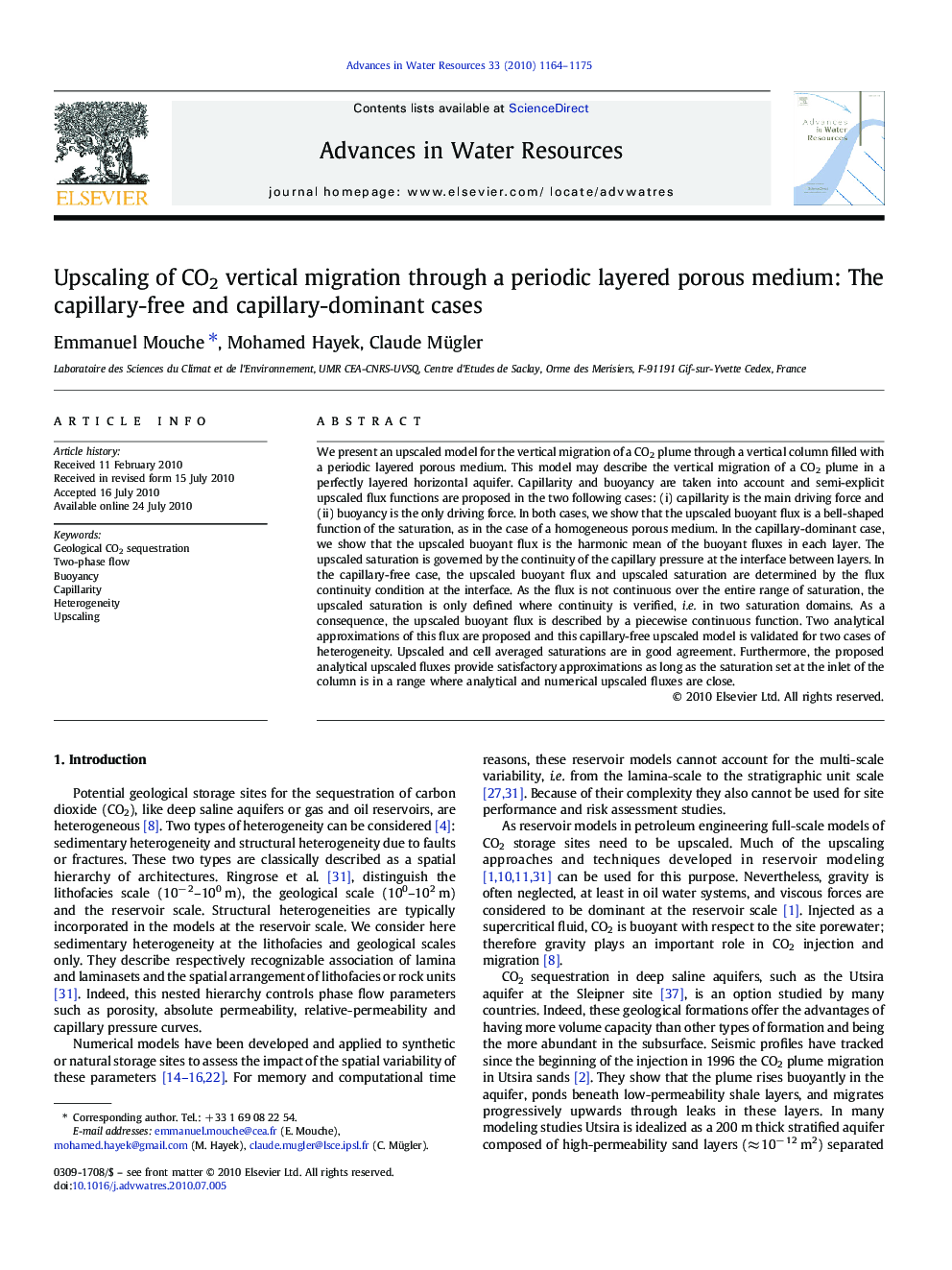 Upscaling of CO2 vertical migration through a periodic layered porous medium: The capillary-free and capillary-dominant cases