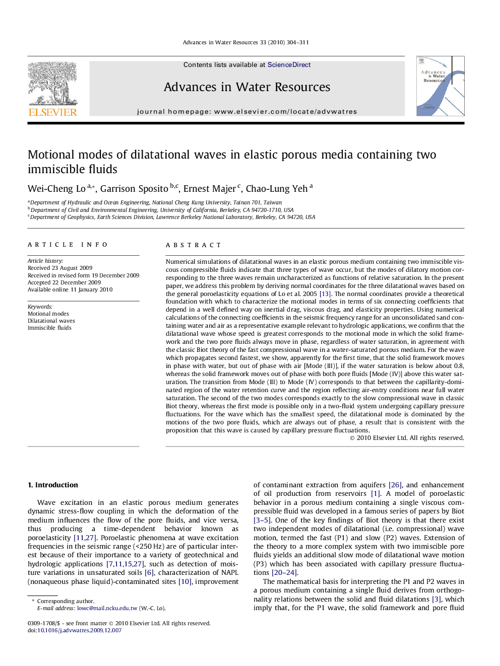 Motional modes of dilatational waves in elastic porous media containing two immiscible fluids