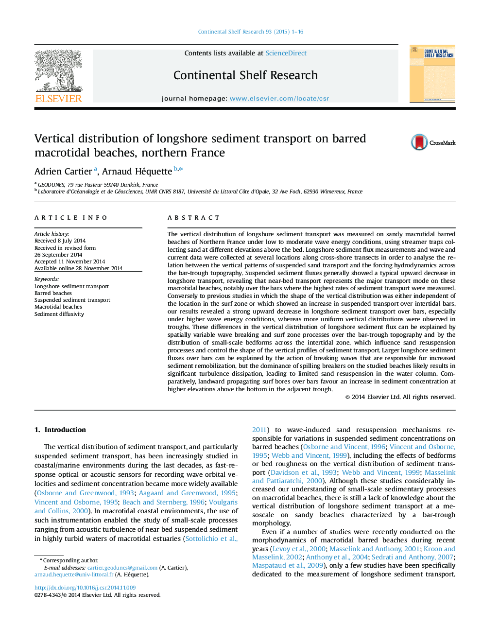 Vertical distribution of longshore sediment transport on barred macrotidal beaches, northern France