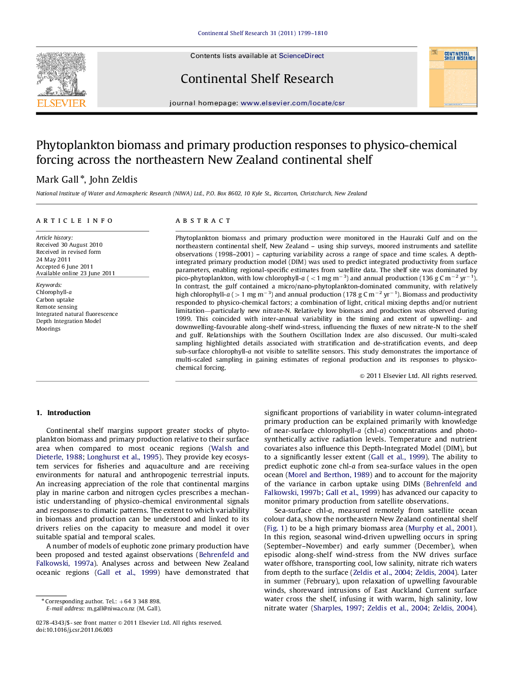 Phytoplankton biomass and primary production responses to physico-chemical forcing across the northeastern New Zealand continental shelf