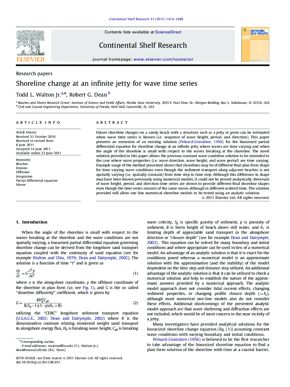 Shoreline change at an infinite jetty for wave time series